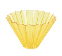 Smandy Tasse de Filtre à café en Résine, Goutteur de café infusé à la Main Réutilisable avec Conception de Cône Origami pour les Amateurs de de Cuisine (YELLOW)
