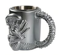 Smandy Tasses Tasse, Tasse à Boire de Boisson de Café de Conception de Nouveauté en Acier Inoxydable pour Le Bureau à Domicile Alien Cartoon Café Alien Film Marchandise (extraterrestre)