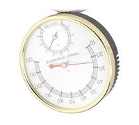 Smandy Thermomètre de Sauna Hygromètre Thermomètre D'intérieur à Cadran en Métal avec Haute Précision 10 ℃-120 ℃ 0%-100% pour Atelier de Bureau à Domicile de Salle de Sauna