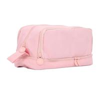 Smandy Trousse à Crayons Grande capacité, Double Ouverture, en Toile, Offrant Un Espace Généreux pour Les Fournitures Scolaires, Idéale pour L'école, la Bibliothèque, Le Bureau ou la (Rosâtre)