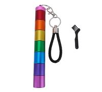 Smandy Tube de Rangement en Métal, Porte-clés étanche, Empilable, Portable, à 7 Compartiments, avec Lanière, pour les Voyages et les Sports de Plein Air