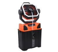 Smandy Ventilateur de Camping Rechargeable avec Seau de 6L, Lampe LED, Batterie 20000mAh pour Usage Extérieur