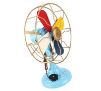 Smandy Ventilateur de Table Vintage, Style Rétro Classique, Base en Métal, Pales Rotatives, Couleurs Vives, pour la Décoration de la Maison, du Bureau ou du jardin.