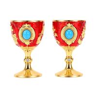 Smandy Vintage Goblet Set Ceremonial Drinking, Vintage pour Boisson (rouge)