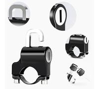 Smaoqingji Antivol Casque Moto Attache Anti Vol - Noir, 1 Pièce, Avec 2 Clés, Cadenas Accessoires de Cooter Moto, pour Tube Guidon 22-28mm, Vélo Gadget Pinlock Bloque Gadgets