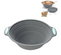 Smaoqingji Banneton Pour Pain Silicone - 1 Pièce, Gris, Panier de Fermentation, Adapté à la Préparation de Tous Types de Pains, Pizzas et Autres, Répond à Tous vos Besoins en Matière de Pâtisserie
