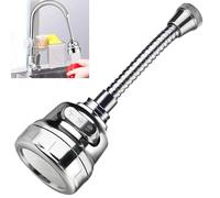 Smaoqingji Embout Robinet Cuisine Flexible Rallonge - 1 Pièce, Argent, Extension Robinet, Extension Anti Eclaboussures Pour les Robinets, L'utilisation Flexible de L'eau, le Nettoyage en cul Desac