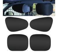 Smaoqingji Pare Soleil Voiture Rideaux Electrostatiques - Lot de 4, Noir, Rideauxa à Latéraux Voitures, Convient comme Protection Solaire pour Les Vitres Latérales Avant et Arrière des Véhicules