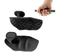 Smaoqingji Poignées D'haltères Barbell Dumbbell Grips Silicone Fat Grip - Noir, 1 Paire, Petite Taille épaisseur Prise Main, Antidérapant, le Bodybuilding, Fitness, Entraînement Main
