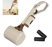 Smaoqingji Ramasse A Crottes Chiens Pelles - Set de 3 Pièces, Pince Crotte Chien Ramasse, Peut Etre Utilisé pour Ramasser Les Excréments d'animaux Domestiques et Autres Déchets