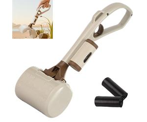 Smaoqingji Ramasse A Crottes Chiens Pelles - Set de 3 Pièces, Pince Crotte Chien Ramasse, Peut Etre Utilisé pour Ramasser Les Excréments d'animaux Domestiques et Autres Déchets