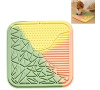 Smaoqingji Tapis Léchage Chiens avec Ventouses - 1 Pièce, Mélange de Trois Couleurs, Tapiser de Lechages pour Chiot Chat, Convient pour Ralentir Vitesse à Laquelle Les Animaux Domestiques Mangent