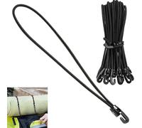 Smaoqingji Tendeurs Elastique avec Crochets - 10 Pièces, Noir, 26cm, Caoutchouc Tendeur Elastique, de Tension Crochet Expander, pour Tentes Bannières Affiches Fête Transport Remorque