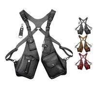 SMAPWRH Venator Anti-Theft Harness, Venator Anti-Theft Harness Wallet, Adjustable PU Leather Strap Wallet Bag Outdoor Phone Bag, Men Anti-Theft Underarm Shoulder Bag (Black,One Size)