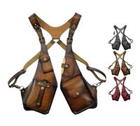 SMAPWRH Venator Anti-Theft Harness, Venator Anti-Theft Harness Wallet, Adjustable PU Leather Strap Wallet Bag Outdoor Phone Bag, Men Anti-Theft Underarm Shoulder Bag (Dark Brown,One Size)