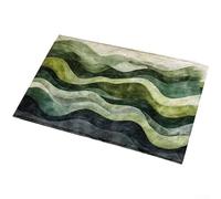 Smarbettiy Green Monstera Tapis pour cuisine et salle de bain, motif plante tropicale avec dos antidérapant, revêtement de sol en velours pour entrée intérieure (D)