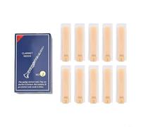 Smarbettiy Lot de 10 anches de clarinette en si bémol de qualité - Force 1,0/1,5/2,0/2,5/3,0/3,5 - Accessoires pour instruments à vent (2.0)