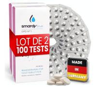 smardy 100 pastilles DPD1 photomètre, comprimés test chlore libre piscine