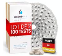 smardy 100 pastilles DPD3 photomètre, comprimés test chlore total piscine