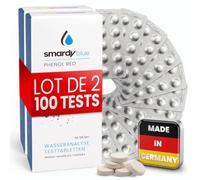 smardy 100 pastilles Phenol Red photomètre, comprimés test pH piscine
