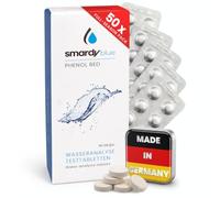 smardy 50 pastilles Phenol Red photomètre, comprimés test pH piscine | Pour Testeurs d'eau Électroniques, Analyse Précise pour Spa, Aquarium & Eau Potable - Made in Germany
