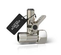 smardy Vanne d’arrêt acier inoxydable avec raccord en T 3/8x3/8x1/4" - Robinet d'Arrêt Push Fitting Adaptateur pour raccordement de 2 appareils - frigo américain SBS osmose inverse filtre à eau