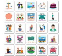 Smarfer - Cartes d'activités magnétiques pour la planification hebdomadaire - Cartes de planification visuelle - Cartes de routine quotidienne - Tableau de tâches à domicile pour enfants - Matériel