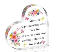 SMARGO Cadeau de départ pour collègue de travail pour femme, cadeau de remerciement en acrylique inspirant pour collègue, cadeau de reconnaissance de l'équipe de patron, départ à la retraite, adieu à