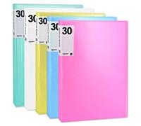 Smarpau Lot de 5 cahiers de présentation 21,6 x 27,9 cm, classeur de présentation avec pochettes en plastique reliées, livre de présentation d'art, protège-feuilles pour œuvres d'art, photos et documents