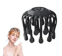 Smart 20-Claw Electric Head Massager Scalp, 5 Smart Modes,Electric Scalp Massager with 360° Rotating Nodes, TMS Pulse Technology|Stress Relief Sleep Aid for Home,Travel (Black,Small Motor)