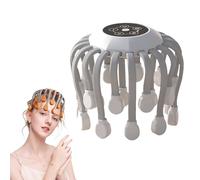 Smart 20-Claw Electric Head Massager Scalp, 5 Smart Modes,Electric Scalp Massager with 360° Rotating Nodes, TMS Pulse Technology|Stress Relief Sleep Aid for Home,Travel (White,Large Motor)