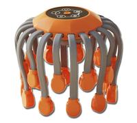 Smart 20-Claw Electric Head Massager Scalp,5 Smart Modes,Support English switching,Stress Relief Sleep Aid,for Home or Travel (Orange,S)
