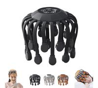 Smart 20-Claw Electric Head Massager Scalp, 5 Smart Modes, Wireless 360° Deep Intelligent Octopus Massage, Deep Scalp Booster, Stress Relief Sleep Aid for Home, Travel (Black,S)