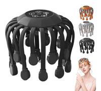 Smart 20-Claw Electric Head Massager Scalp, Deep Intelligent Octopus Massage Device, 360° Rotating Nodes, 5 Smart Modes, Stress Relief Sleep Aid for Home, Travel (Black,Large)