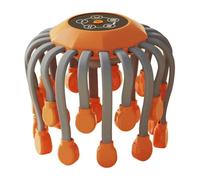 Smart 20-Claw Electric Head Massager Scalp, Wireless 360° Deep Intelligent Octopus Massage, Wireless Deep Scalp Massage Device with 5 Smart Modes, Stress Relief Sleep Aid for Home (Orange-Large)