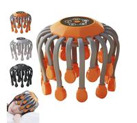 Smart 20-Claw Electric Head Massager Scalp, Wireless Deep Scalp Massage Device with 5 Smart Modes, with 360° Rotating Nodes, 5 Smart Modes (Orange,Small motor (5w))