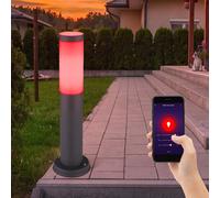 Smart Accueil RGB LED Embase Lampe Alexa Extérieur Cour Stand Contrôlable pour