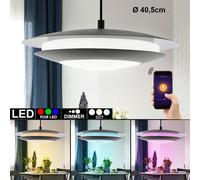Smart Accueil RGB LED Pendule Lampe Couloir Suspendu Couvrir Bluetooth App Noir