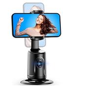 Smart AI Facial Recognition Phone Tripod with 360° Auto Face Tracking,Smart AI Motion Sensor Gimbal Stabilizer Holder with Remote, Rechargeable Smart Shooting Stand(Black,Standard)