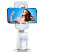 Smart AI Facial Recognition Phone Tripod with 360° Auto Face Tracking,Smart AI Motion Sensor Gimbal Stabilizer Holder with Remote, Rechargeable Smart Shooting Stand(White,Standard)