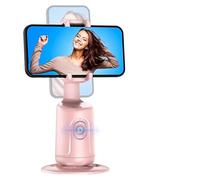 Smart AI Facial Recognition Phone Tripod with 360° Auto Face Tracking,Smart AI Motion Sensor Gimbal Stabilizer Holder with Remote, Rechargeable Smart Shooting Stand(Pink,Standard)