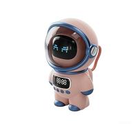 Smart AI Robot Enceinte sans fil avec 5.1 EDR, sortie audio 6 W, radio FM et fonction réveil, apprentissage interactif pour enfants (rose)
