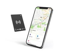 Smart Air Tag Traceur Rechargeable Wallet Tracker Carte, Bluetooth Localisateurs d’Objets Compatible avec Apple Localiser App (iOS Uniquement), pour Bagages/Sacs à Main/Passeports/Clés, Noire