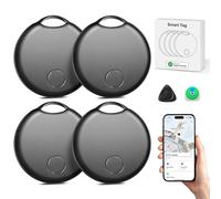 Smart Air Traceur Tag, Apple Traceur Fonctionne avec l’app Localiser Apple (Uniquement iOS),Localisateurs Bluetooth d'Objets pour Valises,Portefeuilles,Clés,Sacs, Batterie remplaçable, IP67, Lot de 4