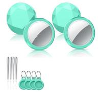 Smart Air Traceur Tag, Localisateurs D’Objets Bluetooth Fonctionne avec Apple Localiser (iOS Uniquement), Air Localisateurs Tags pour Valises/Portefeuilles/Clés, Batterie Remplaçable, Menthe Cyan
