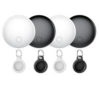 Smart Air Traceur Tag Lot de 4, Compatible avec Apple Localiser (iOS Uniquement), Air Localisateurs Tags pour Valises Portefeuilles Clés Sacs, 100dB Bip, Suivi Mondial, IP68, Batterie Remplaçable