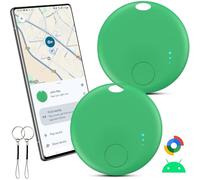 Smart Air Traceur, Traceur Localisateur D’Objets Bluetooth, Fonctionne avec l’app Google Localiser, Batterie Longue Durée,Air Tracker Android pour Les clés/Portefeuilles/valises (Vert, 2 Pack)