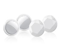 Smart Air Tracker Tag 4 Pack, Buscador de Objetos Bluetooth Funciona con Buscar Apple (sólo iOS), Localizador Bluetooth, Rastreador para Llaves, Cartera, Equipaje, Mochila, Batería Reemplazable Blanco