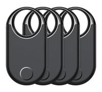 Smart Air Ttacker Tags Traceur Lot de 4, Finder Tag Traceur 5.3 Bluetooth iOS, Localisateur d'Objets Wallet Tracker Compatible avec Find My pour Valises Portefeuilles Clés, Batterie remplaçable .