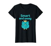 Smart and Sassy Owl Couronne Le Pouvoir féministe des Filles T-Shirt